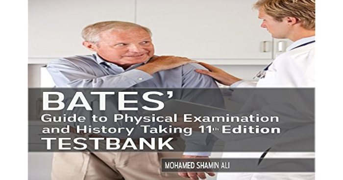 Bates physical examination test bank