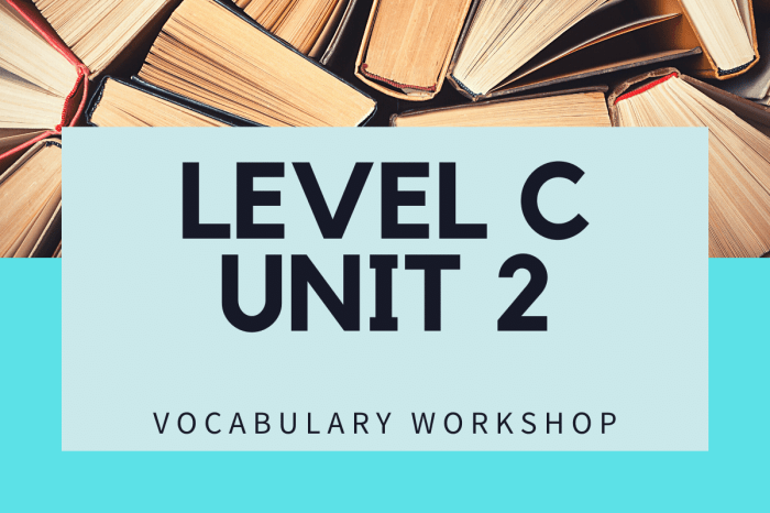 Vocabulary level c unit 2