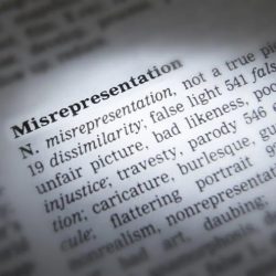 The act of using misrepresentation to induce an insured person