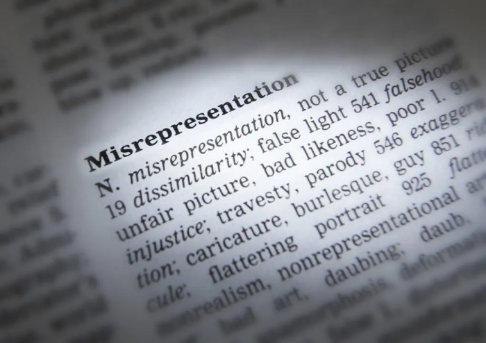 The act of using misrepresentation to induce an insured person